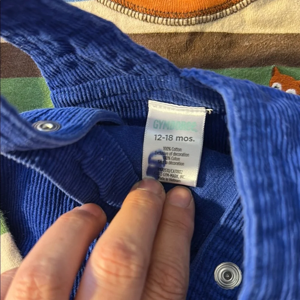Gymboree Blue Denim Overalls with Owl‎
